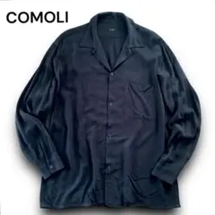 美品 『コモリ COMOLI』レーヨン オープンカラー シャツ 開襟シャツ 2