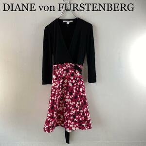 DIANE von FURSTENBERG ラップワンピース バイカラー 0