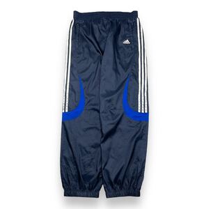 adidas アディダス ナイロンパンツ トラックパンツ シャカパン ジャージ スポーツウェア ワンポイントロゴ ネイビー×ブルー×ホワイト O