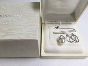 MIKIMOTO ミキモト パール ダイヤ ペンダント K18WG ネックレス K18WG 中古 美品 購入価格120万円