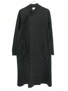 noir kei ninomiya ノワール ケイ ニノミヤ 21SS 綿ポンチフリルロングワンピース 3G-T001 ブラック M IT7MR68FC9J6