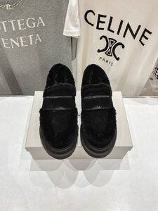 BRUNELLO CUCINELLI ブルネロクチネリ レディース ローファー 厚底 裏起毛 パンプス スエード 靴 35-40サイズ選択可能 ブラック rm0543