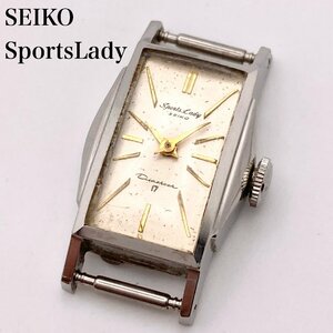 SEIKO セイコー スポーツレディ 6504 シルバーカラー文字盤 17石 手巻き レディース腕時計 フェイスのみ ジャンク 5-149-D