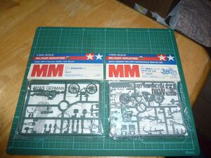 送料￥140~☆まとめて2点セット　1/35　ドイツ軍用オートバイDKW NZ350 & ドイツ軍用自転車セット　タミヤ