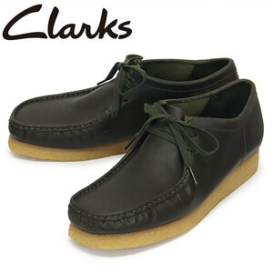 Clarks (クラークス) 26179193 Wallabee ワラビー メンズシューズ Forest Green Leather CL124 UK7.5-約25.5cm