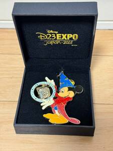 ●○D23 EXPO JAPAN ピンバッジ 2015 ソーサラーミッキー キーホルダー○●