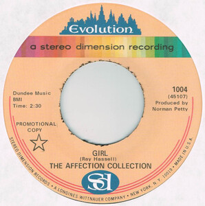 ●THE AFFECTION COLLECTION / GIRL [US 45 ORIGINAL 7inch シングル PROMO 新品同様 試聴]