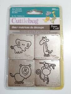 【CF-0050】入手困難/Cuttlebug/カトルバグ/ダイ/動物/アニマル/zoo/4枚セット/プロボクラフト/未開封（SH）