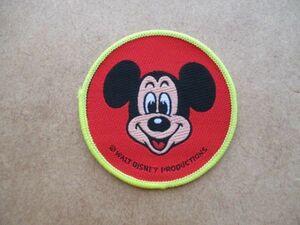 80s WALT DISNEY PRODUCTIONS『ミッキーマウス』Mickey Mouseワッペン/英国製 DisneyディズニーvintageヴィンテージWALTパッチpatch S34