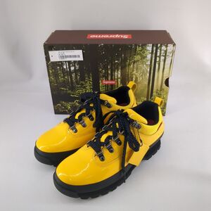 ★ シュプリーム × ティンバーランド ブーツ 20SS TIMBERLAND PATENT LEATHER EURO HIKER LOW 25cm SUPREME 中古 古着 ◆3114/高洲店