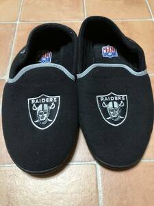 ◎ 90s 【RAIDERS】NFL RBK　レイダース　ルームシューズ　size:XL(3-4)　ビンテージ　スリッパ　ハウスシューズ　アメフト　メンズ