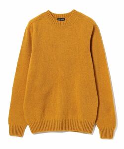 BEAMS F シェットランド　クルーネックニット　24AW 新品　マスタードS