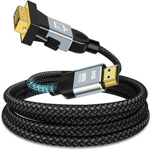 HDMI-DVI 変換ケーブル 3m 双方向対応 HDMI to DVI(24+1)変換ケーブル 1080P DVI-D オス-HDMI タイプAオスナイロン編みケーブル