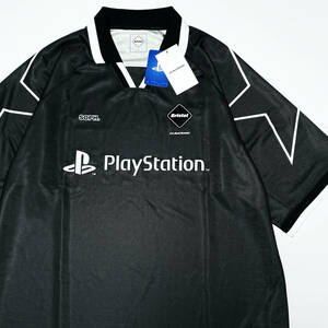 24AW新品L黒F.C.Real BristolゲームシャツSTAR S/S GAME SHIRTブリストルFCRBサッカーシャツF.C.R.B.PlayStationポロシャツTシャツSOPH.XL