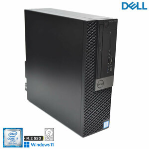 Windows11 メモリ16G 中古パソコン DELL OPTIPLEX 7060 SF Core i7 8700 新品M.2SSD512G HDD1TB マルチ USBType-C