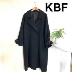 KBF ケービーエフ　ウール混 ブラック ロングコート