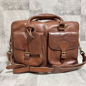 高級Ralph Lauren MCMLXVII 2way Leather Bag ラルフローレン　レザーバッグ　ブリーフケース　ショルダー