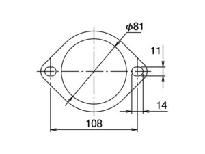 TRUST トラスト マフラーフランジ SUS80φ楕円 SUS304 t=2.5mm