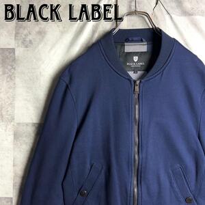 美品 BLACK LABEL CRESTBRIDGE ブラックレーベルクレストブリッジ チェック裏地 MA-1 ボンバージャケット ブルゾン ネイビー 紺 M