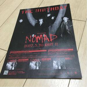 ザ・バースデイ the birthday アルバム cd 発売 告知 チラシ 2017 nomad 9th album チバユウスケ ミッシェルガン・エレファント ロック