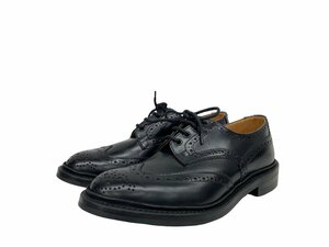 【未使用】Tricker’s トリッカーズ BOURTON 5633/9 カントリーシューズ レザーブーツ ウィングチップ UK8 ブラック 黒 メンズ/028