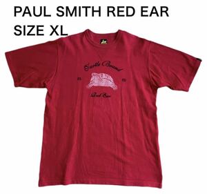 【送料無料】中古 PAUL SMITH RED EAR レッドイアー Tシャツ 厚手生地 亀 タートル 赤 サイズXL