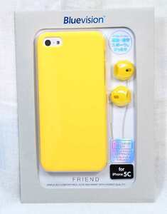 ♣　iPhone5c◆Bluevision イアホンパッド付ハードケース Neon Yellow◆005y ♣