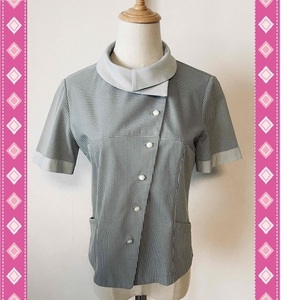 ※Aランク※【中古】SELERY_9号_オーバーブラウス（ストライプ）59241/セロリー/かわいいOL会社制服/おしゃれ事務服