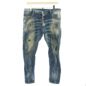 DSQUARED2 20AW TIDY BIKER JEAN デニムパンツ ジーンズ ボタンフライ ダメージ加工 ペイント 48 M インディゴ S74LB0823 /YT メンズ