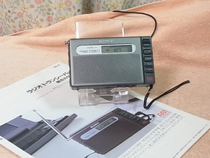  SONY 【SRF-M100】FM-STEREO/AM-STEREO ２band ラジオ ♪中古品 管理22050250