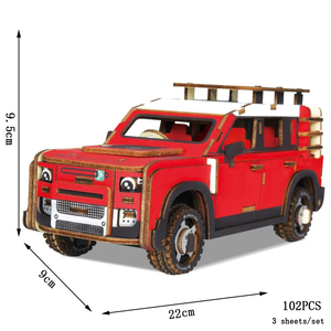 木製 3D 立体パズル 四輪駆動車 模型 キット New SUV ウッド パズル 趣味 大人 知育 玩具 インテリア 装飾 ４WD カー