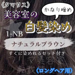 タマリス　すぐに染めれる白髪染めセットL ナチュラルブラウン1 （かなり暗め）グレイカラー　ロングヘア用　黒染めＮＯ１