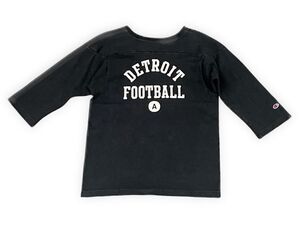 米国製 チャンピオン CHAMPION フットボール Tシャツ T1011 DETROIT FOOTBALL 綿100% ブラック 黒 M [ta-1135]