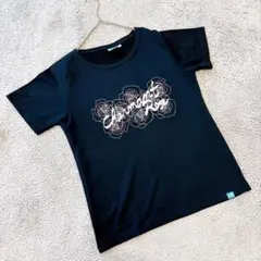 ドゥサンク　半袖Tシャツ　花柄　L ブラック