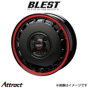 ブレスト バーンズテック KTストリーム アルミホイール 1本 デリカ D:2 CV4W/5W(14×4.5J 4-100 INSET45 ブラックレッドライン)BLEST