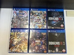 E055-X2-790 PS4 ソフト 6本 ドラクエ/いただきストリート /ドラゴンボール/バイオハザードなど 現状品①