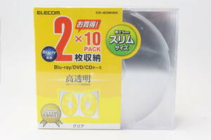 【未使用】ELECOM エレコム CCD-JSCSW10CR Blu-ray/DVD/CDケース　10パック A-240