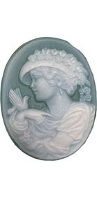 送料無料♪ p46 ストーンカメオ ルース 貴婦人 CAMEO stone cameo jewelry 彫刻