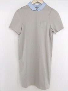 ◇ ◎ CHILD WOMAN チャイルドウーマン バックジップ 半袖 膝下丈 ワンピース サイズF グレー系 レディース P