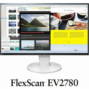 【中古】EIZO 68.5cm(27.0)型カラー液晶モニター FlexScan EV2780 ホワイト EV2780-WT