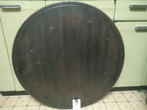 　木製・丸型テーブル（ちゃぶ台・折りたたみ式・昭和レトロ）
