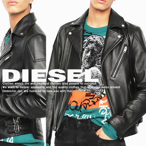 【美品】DIESEL ラム レザー ダブルライダース ジャケット L-KRAMPS サイズS