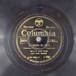 SP盤 レコード BILLY COTTON / A GARDEN IN ITALY / DARDANELLA Tango J2162 コロムビア ny25