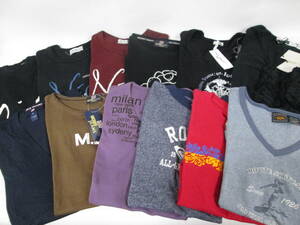 【1122h F14207】 レディース プリントTシャツ 12点 サイズM～3L ROXY POLO/SPORT/NICOLE CLUB/Bigi 等 半袖 長袖 Tシャツ トップス 