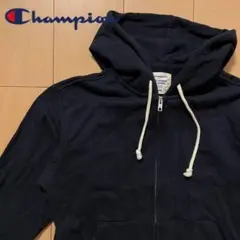 古着　美品　チャンピオン　champion  パーカー　M ブラック　せAB12