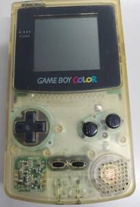 １円　任天堂　ニンテンドー　Nintendo ゲームボーイカラー GAME BOY COLOR CGB-001 スケルトン 通電のみ確認済　中古　現状品