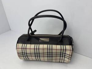 1/8★BURBERRY バーバリー★本物鑑定済 ハンドバッグ チェック柄 ビンテージ【中古/現状品】