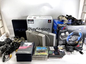 ジャンク SONY PlayStation ソニー ゲーム機 まとめ プレイステーション1・2 他パーツ ソフト 動作未確認[03-4672