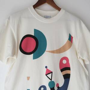 90s【 Vassily Kandinsky 】 カンディンスキー ビンテージ Tシャツ / オフホワイト 白系 / アート vintage 絵画 フランス製