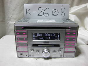 K-2608　Clarion　クラリオン　DMZ375　MDLP　フロント AUX　2Dサイズ　CD&MDデッキ　故障品